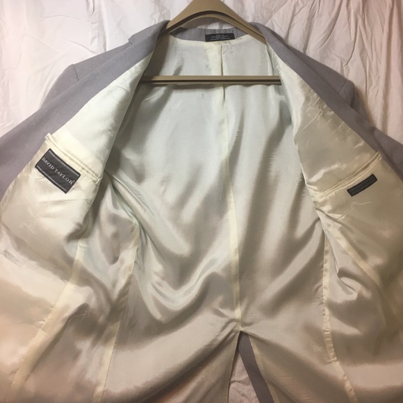 David Taylor Gray Suit Coat 42 Regular - Picture 3 of 4